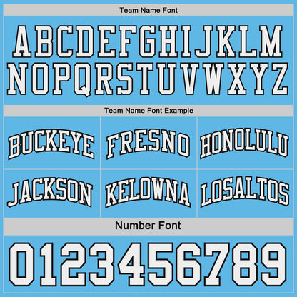 Custom Black White-Sky Blue Side Panel Geometric Chevron Reversible Double Side Sublimation Basketball Set Jersey