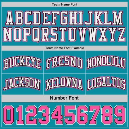 Custom Black Pink-Teal Side Panel Geometric Chevron Reversible Double Side Sublimation Basketball Set Jersey