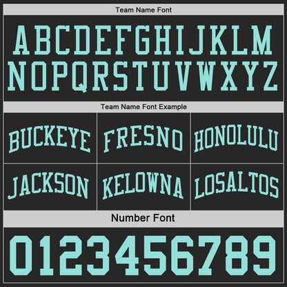 Custom Black-Ice Blue Side Panel Geometric Chevron Reversible Double Side Sublimation Basketball Set Jersey
