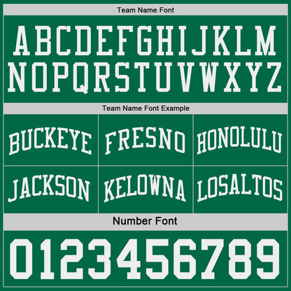 Custom Kelly Green-White Side Panel Geometric Chevron Reversible Double Side Sublimation Basketball Set Jersey