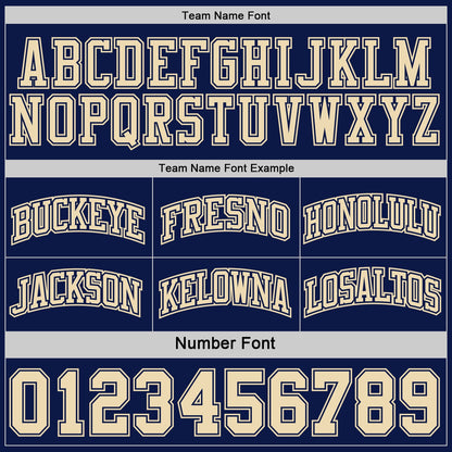 Custom Navy-Cream Side Panel Geometric Chevron Reversible Double Side Sublimation Basketball Set Jersey