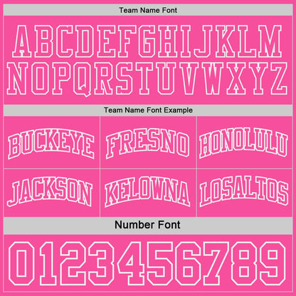 Custom Pink-White Side Panel Geometric Chevron Reversible Double Side Sublimation Basketball Set Jersey