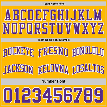Custom Purple Gold-White Side Panel Geometric Chevron Reversible Double Side Sublimation Basketball Set Jersey