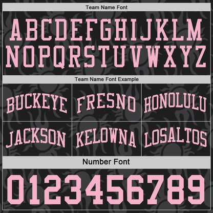 Custom Black-Light Pink Side Panel Stripe Sun Flame Reversible Double Side Sublimation Basketball Set Jersey