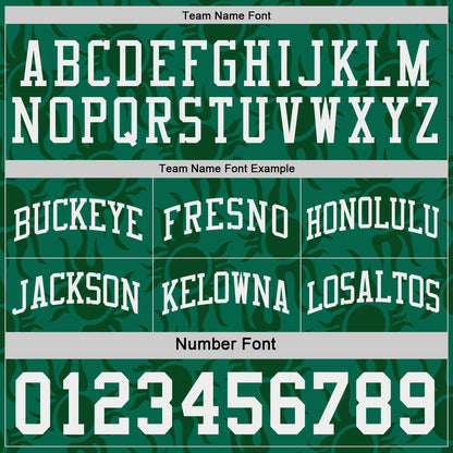 Custom Kelly Green-White Side Panel Stripe Sun Flame Reversible Double Side Sublimation Basketball Set Jersey