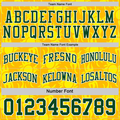 Custom Green Gold-White Side Panel Stripe Sun Flame Reversible Double Side Sublimation Basketball Set Jersey
