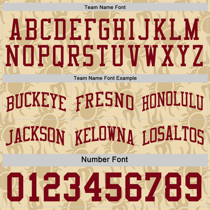 Custom Maroon-Cream Side Panel Stripe Sun Flame Reversible Double Side Sublimation Basketball Set Jersey