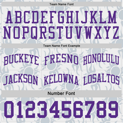 Custom Purple-White Side Panel Stripe Sun Flame Reversible Double Side Sublimation Basketball Set Jersey