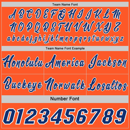 Custom Royal Orange-White Side Panel Stripe Geometric Triangle Gradient Dot Reversible Double Side Sublimation Basketball Set Jersey