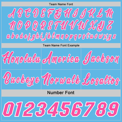 Custom Pink Sky Blue-White Side Panel Stripe Geometric Triangle Gradient Dot Reversible Double Side Sublimation Basketball Set Jersey