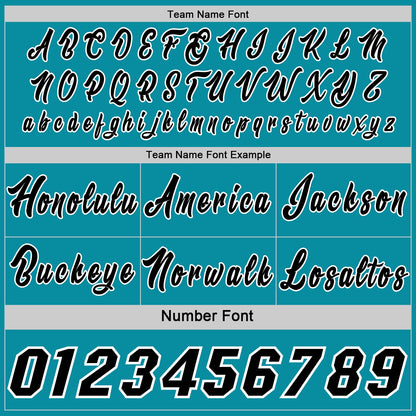 Custom Black Teal-White Side Panel Stripe Geometric Triangle Gradient Dot Reversible Double Side Sublimation Basketball Set Jersey