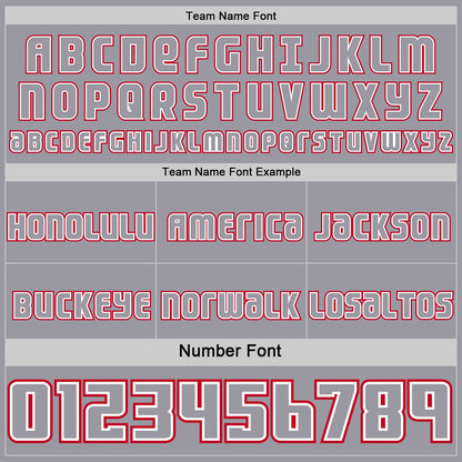 Custom White Gray-Red Side Panel Stripe Geometric V-Cut Color Block Reversible Double Side Sublimation Basketball Set Jersey