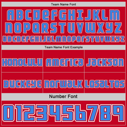 Custom Red Powder Blue-White Side Panel Stripe Geometric V-Cut Color Block Reversible Double Side Sublimation Basketball Set Jersey