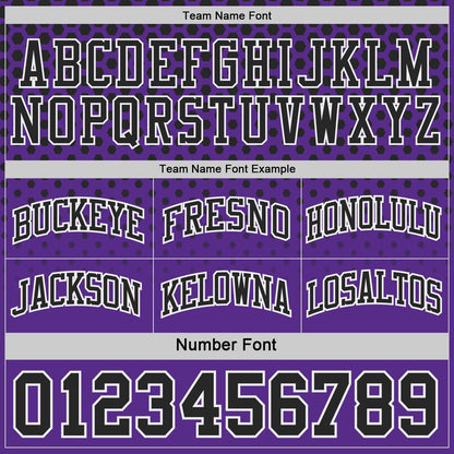 Custom Black White-Purple Side Panel Stripe Gradient Geometric Honeycomb Reversible Double Side Sublimation Basketball Set Jersey