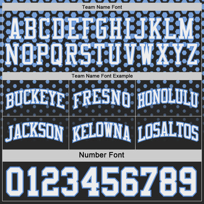 Custom Black White-Light Blue Side Panel Stripe Gradient Geometric Honeycomb Reversible Double Side Sublimation Basketball Set Jersey