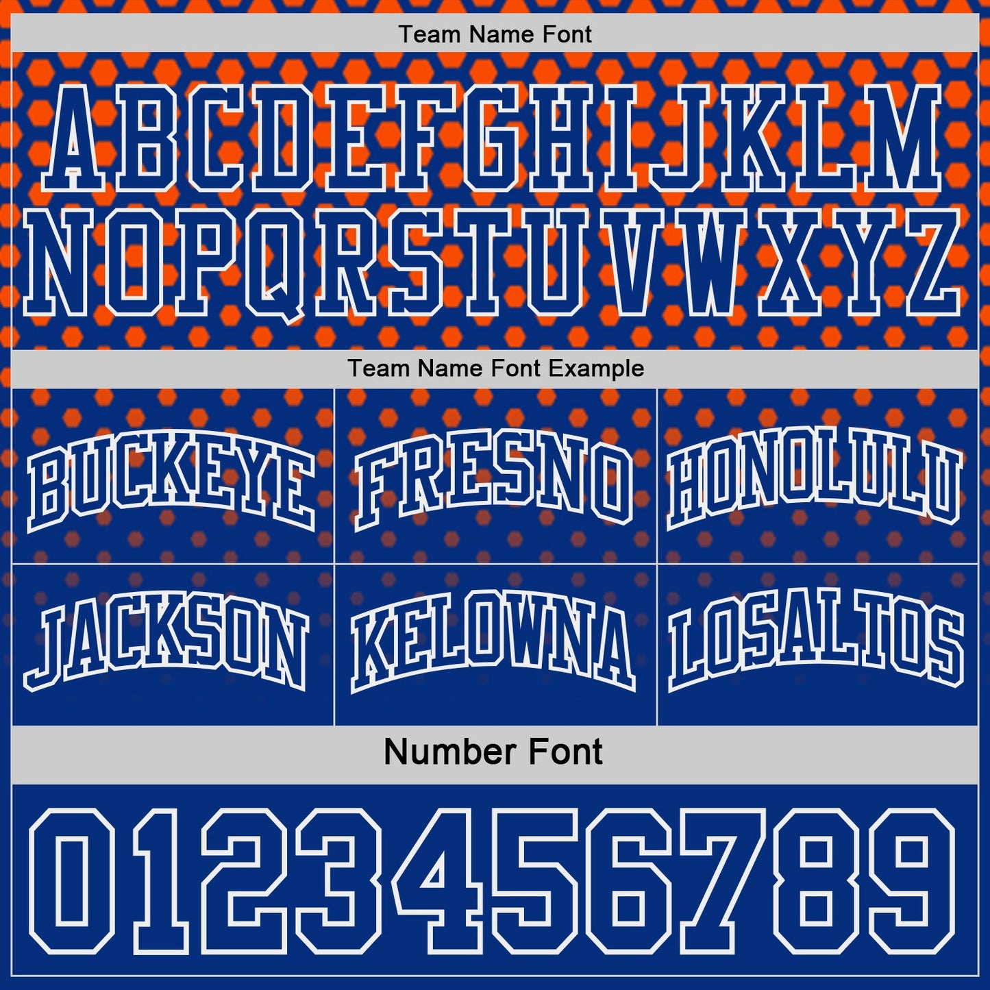 Custom Royal Orange-White Side Panel Stripe Gradient Geometric Honeycomb Reversible Double Side Sublimation Basketball Set Jersey