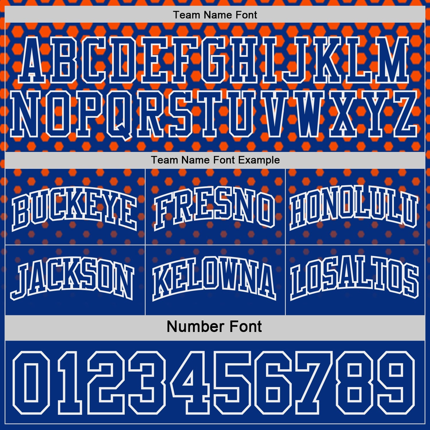 Custom Royal Orange-White Side Panel Stripe Gradient Geometric Honeycomb Reversible Double Side Sublimation Basketball Set Jersey