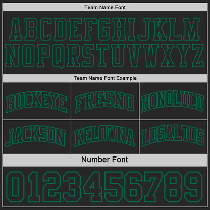 Custom Black(Olive)-Kelly Green Camo Side Panel Stripe Reversible Double Side Sublimation Basketball Set Jersey