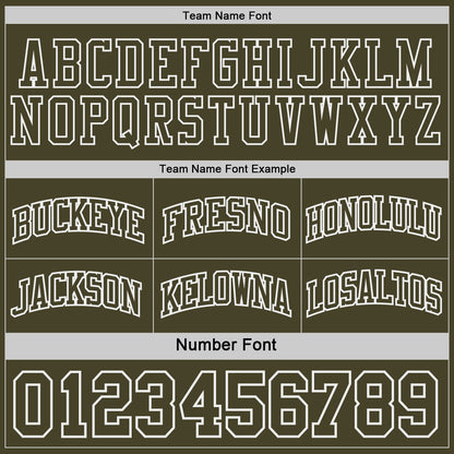 Custom Black(Olive)-White Digital Camo Side Panel Stripe Reversible Double Side Sublimation Basketball Set Jersey