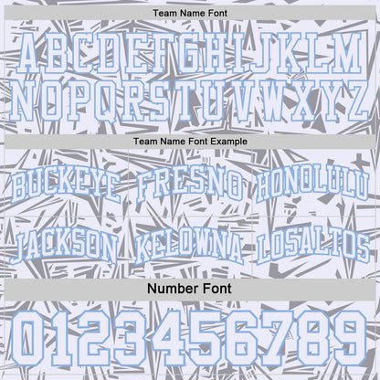 Custom Royal Light Blue-White Side Panel Stripe Stars Geometric Shatter Starburst Reversible Double Side Sublimation Basketball Set Jersey