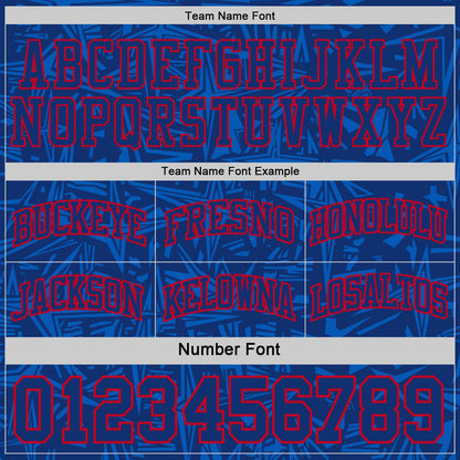 Custom Royal Red-White Side Panel Stripe Stars Geometric Shatter Starburst Reversible Double Side Sublimation Basketball Set Jersey