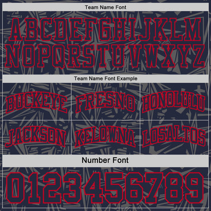 Custom Navy Red-White Side Panel Stripe Stars Geometric Shatter Starburst Reversible Double Side Sublimation Basketball Set Jersey
