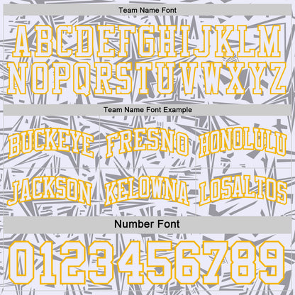 Custom Kelly Green Gold-White Side Panel Stripe Stars Geometric Shatter Starburst Reversible Double Side Sublimation Basketball Set Jersey