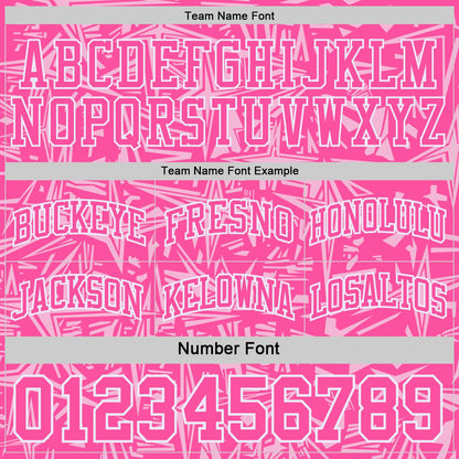 Custom Pink White-Teal Side Panel Stripe Stars Geometric Shatter Starburst Reversible Double Side Sublimation Basketball Set Jersey