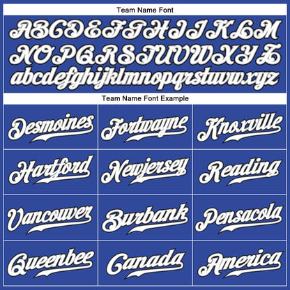 Custom Royal White Pinstripe White-Black Authentic Baseball Jersey