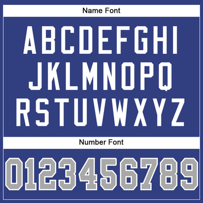 Custom Royal Gray-White Mesh Authentic Football Jersey