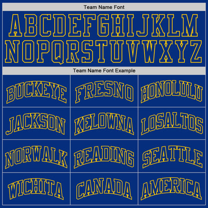 Custom Royal Royal-Gold Authentic Throwback Basketball Jersey