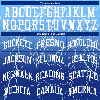 Custom Royal White-Light Blue Round Neck Sublimation Basketball Uniform Jersey