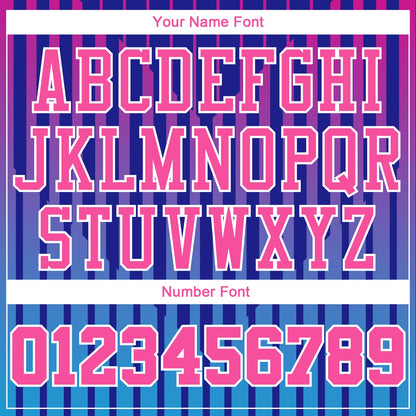 Custom Royal Pink-White Round Neck Sublimation Basketball Uniform Jersey