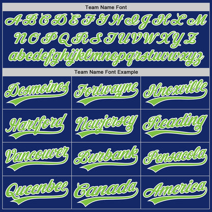 Custom Royal Neon Green-White Authentic Baseball Jersey