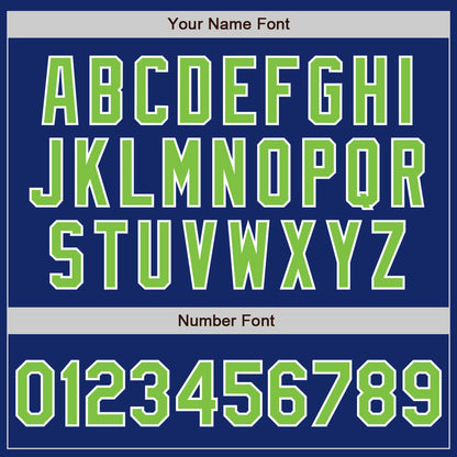Custom Royal Neon Green-White Authentic Baseball Jersey
