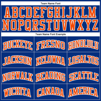Custom Royal Orange-Gray Authentic Throwback Basketball Jersey