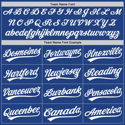 Custom Royal White Authentic Throwback Baseball Jersey