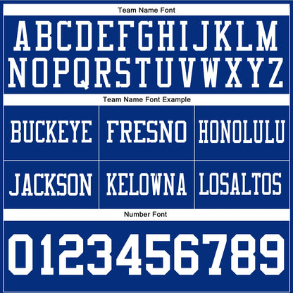 Custom Royal White Authentic Football Jersey