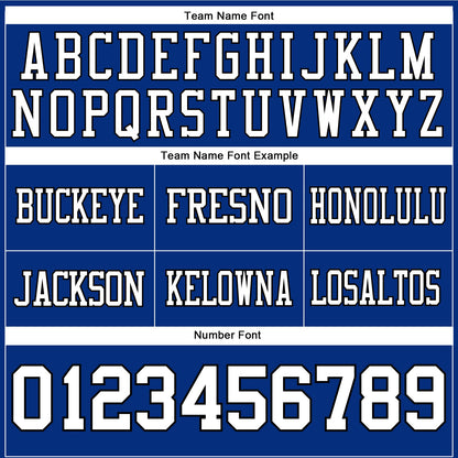 Custom Royal White-Black Authentic Football Jersey