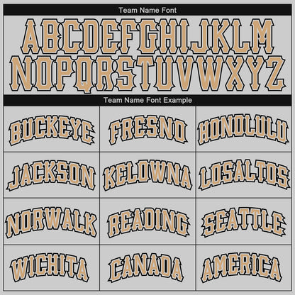 Custom Gray Old Gold-Black Authentic Throwback Basketball Jersey