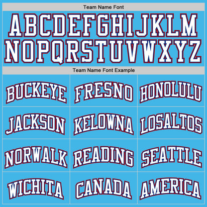 Custom Sky Blue White Royal-Red Authentic Basketball Jersey