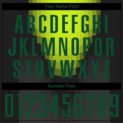 Custom Black Kelly Green Sublimation Soccer Uniform Jersey
