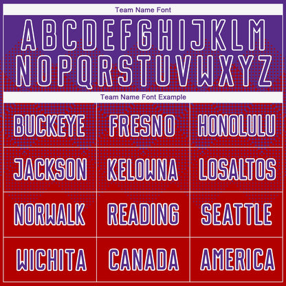 Custom Red Purple-White Sublimation Soccer Uniform Jersey