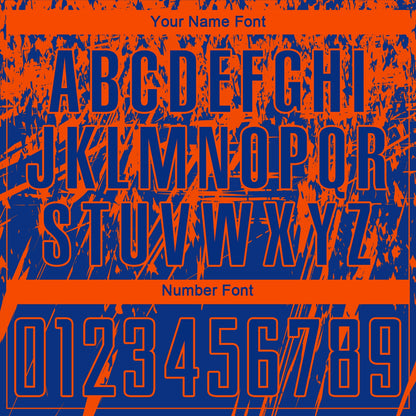 Custom Royal Orange Sublimation Soccer Uniform Jersey