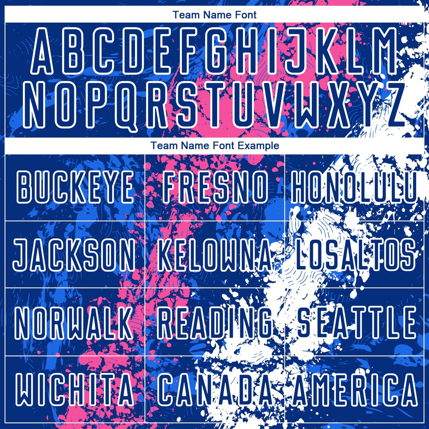 Custom Royal Pink-White Dripping Splatter Art Sublimation Soccer Uniform Jersey