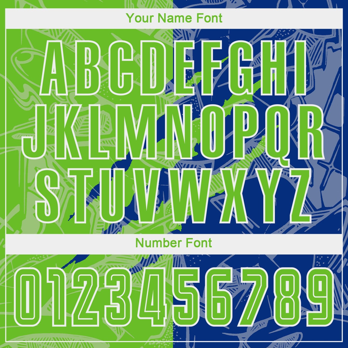 Custom Graffiti Pattern Aurora Green-Royal Scratch Sublimation Soccer Uniform Jersey