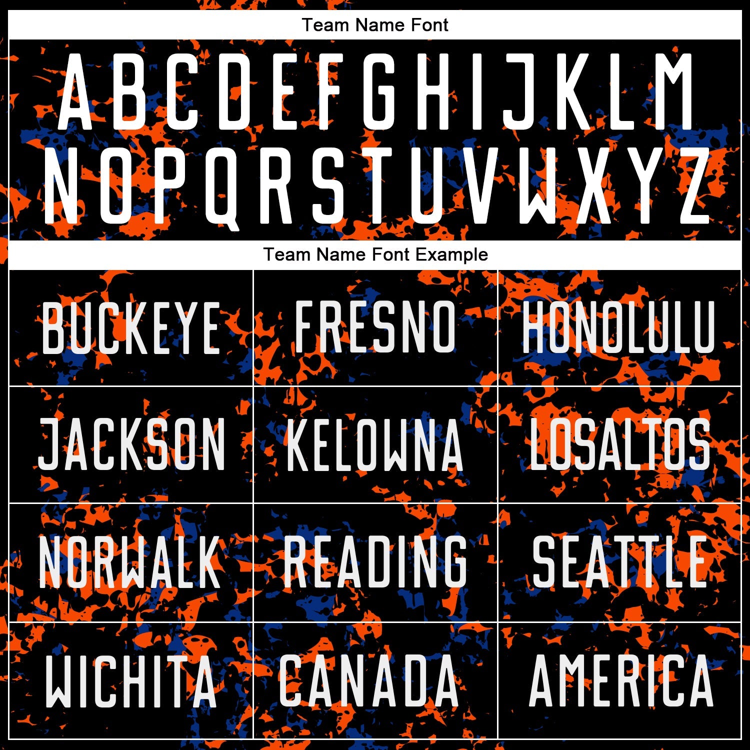 Custom Black Orange-Royal Abstract Fragment Art Sublimation Soccer Uniform Jersey