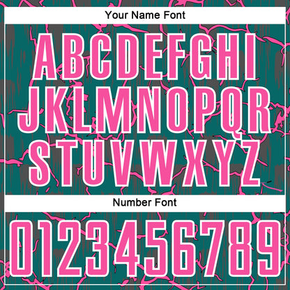 Custom Teal Pink-White Lightning Sublimation Soccer Uniform Jersey