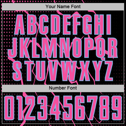 Custom Black Pink-Light Blue Lightning Sports Sublimation Soccer Uniform Jersey