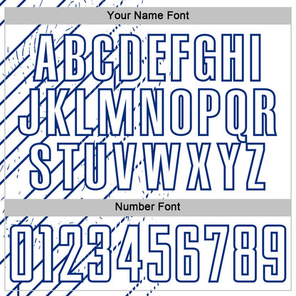 Custom White Royal Lines Sports Sublimation Soccer Uniform Jersey